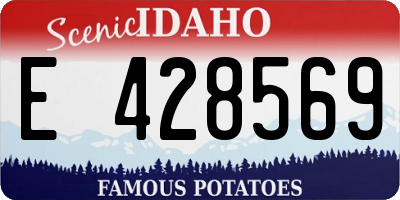 ID license plate E428569