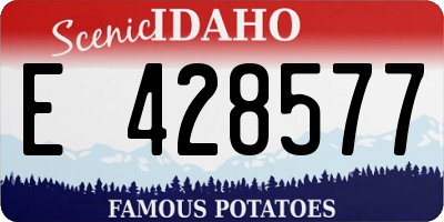 ID license plate E428577
