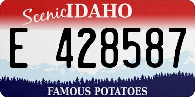 ID license plate E428587