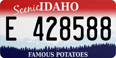 ID license plate E428588