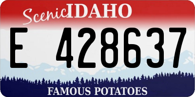 ID license plate E428637