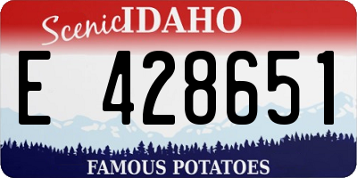 ID license plate E428651