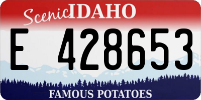 ID license plate E428653