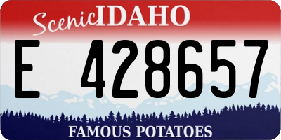 ID license plate E428657