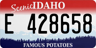 ID license plate E428658