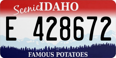 ID license plate E428672