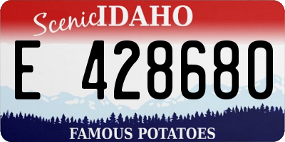 ID license plate E428680