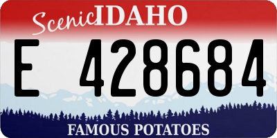ID license plate E428684