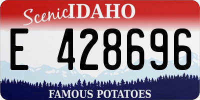 ID license plate E428696