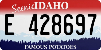 ID license plate E428697