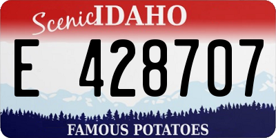 ID license plate E428707
