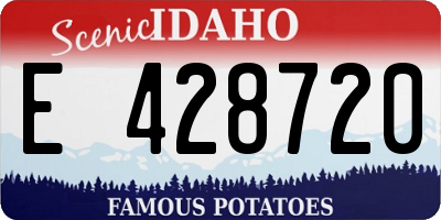 ID license plate E428720