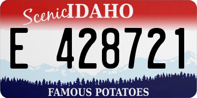 ID license plate E428721