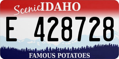 ID license plate E428728
