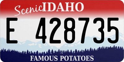 ID license plate E428735