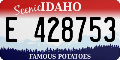 ID license plate E428753
