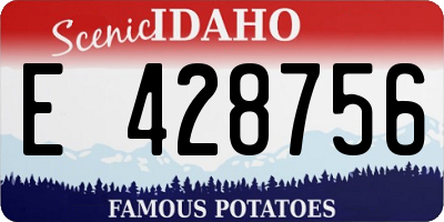 ID license plate E428756