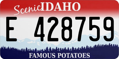 ID license plate E428759