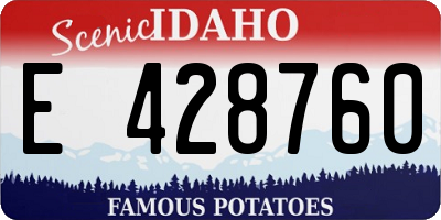 ID license plate E428760