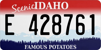 ID license plate E428761