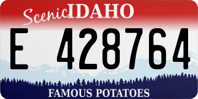 ID license plate E428764