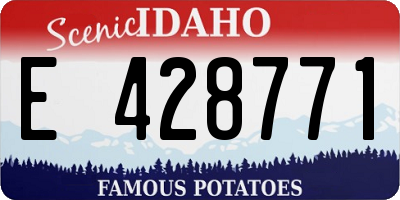 ID license plate E428771