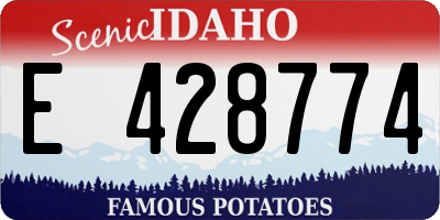ID license plate E428774