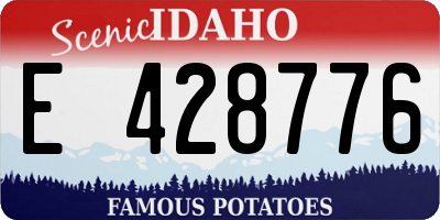 ID license plate E428776