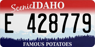ID license plate E428779