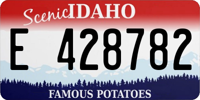 ID license plate E428782