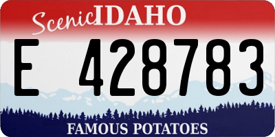ID license plate E428783