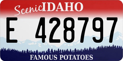 ID license plate E428797