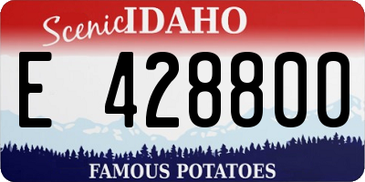 ID license plate E428800