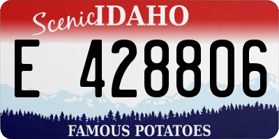 ID license plate E428806
