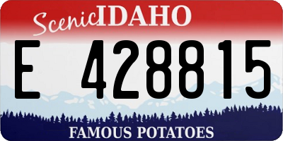 ID license plate E428815