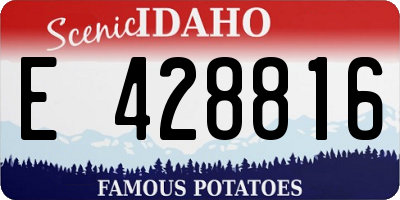 ID license plate E428816