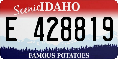 ID license plate E428819