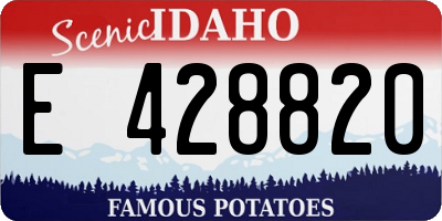 ID license plate E428820