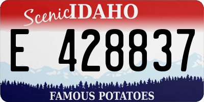 ID license plate E428837