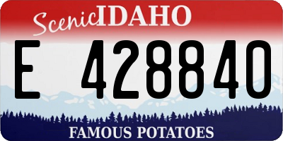 ID license plate E428840