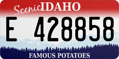 ID license plate E428858