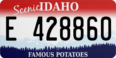 ID license plate E428860