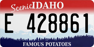 ID license plate E428861