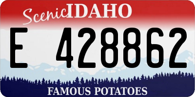 ID license plate E428862