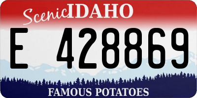 ID license plate E428869