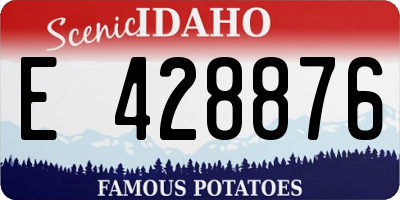 ID license plate E428876