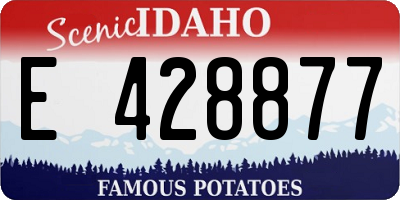 ID license plate E428877