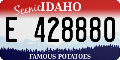 ID license plate E428880