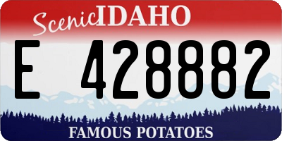 ID license plate E428882