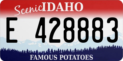 ID license plate E428883